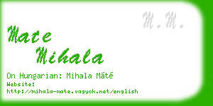 mate mihala business card